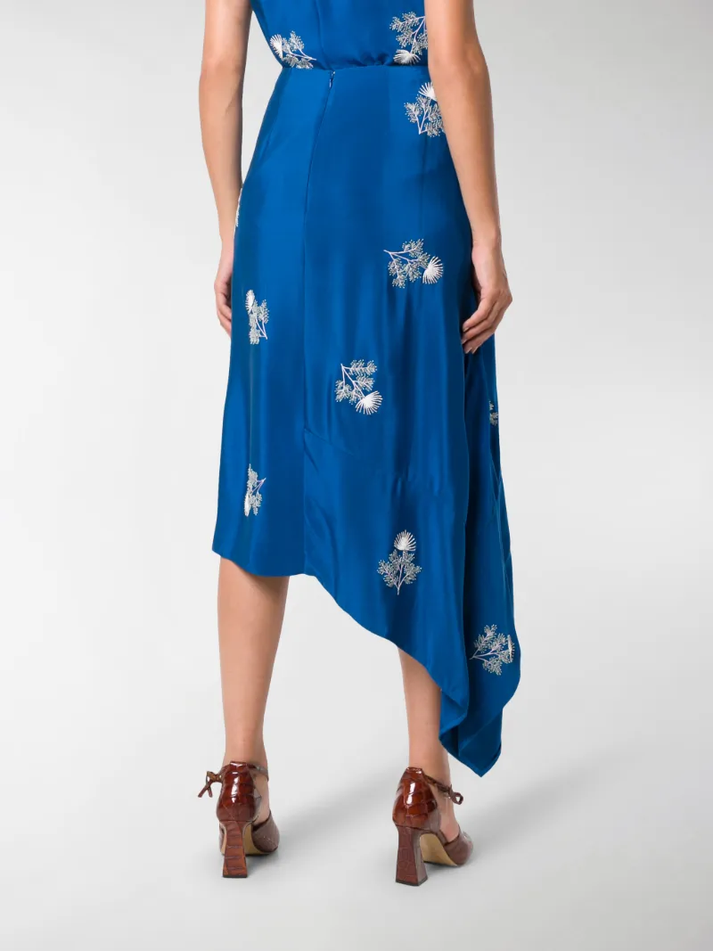 embroidered wrap skirt