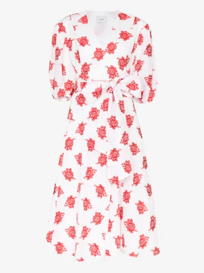 floral cotton midi dress