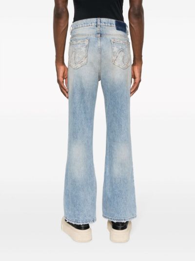 Medium-rise flared jeans