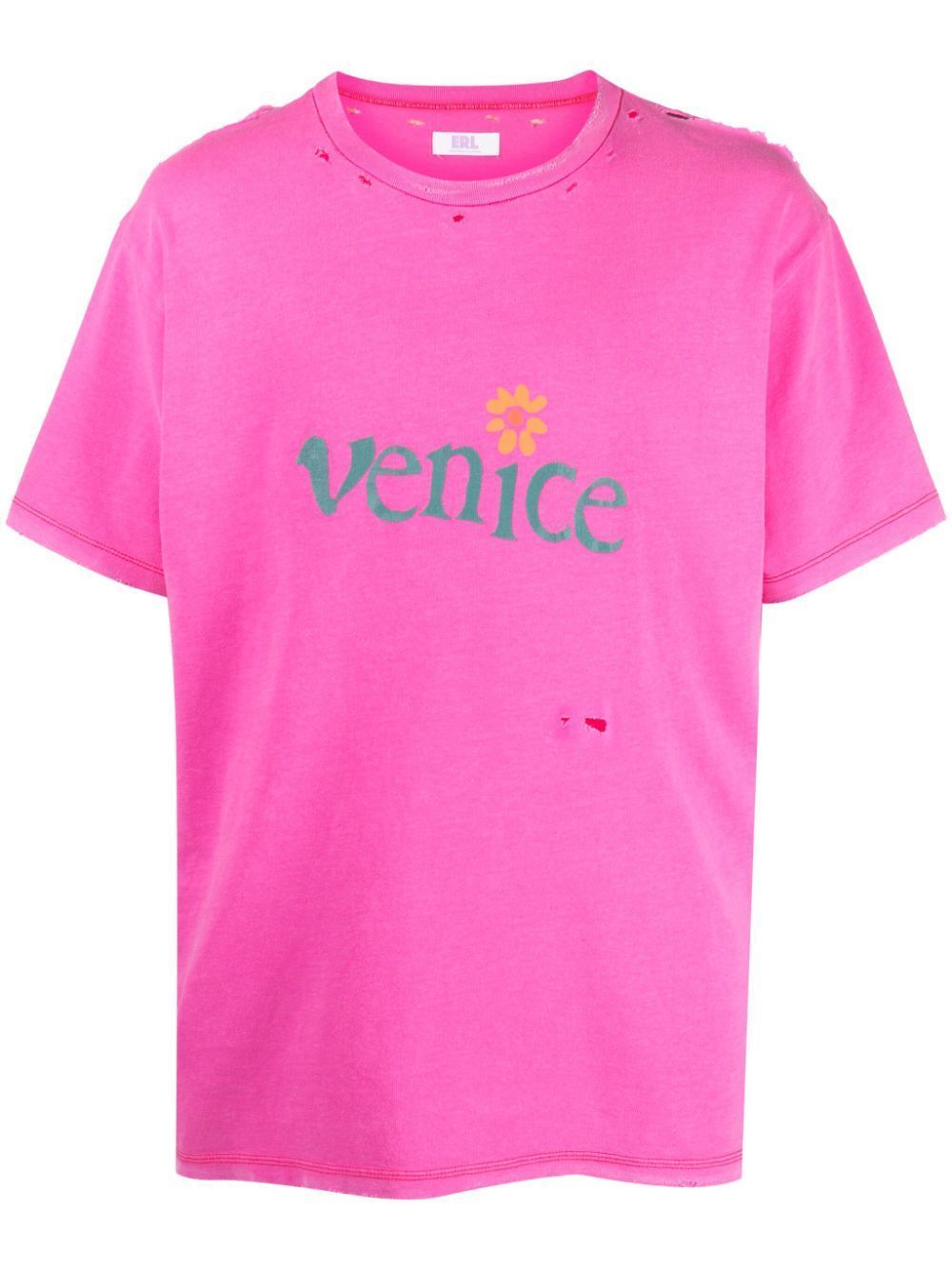 Pink ripped t discount shirt