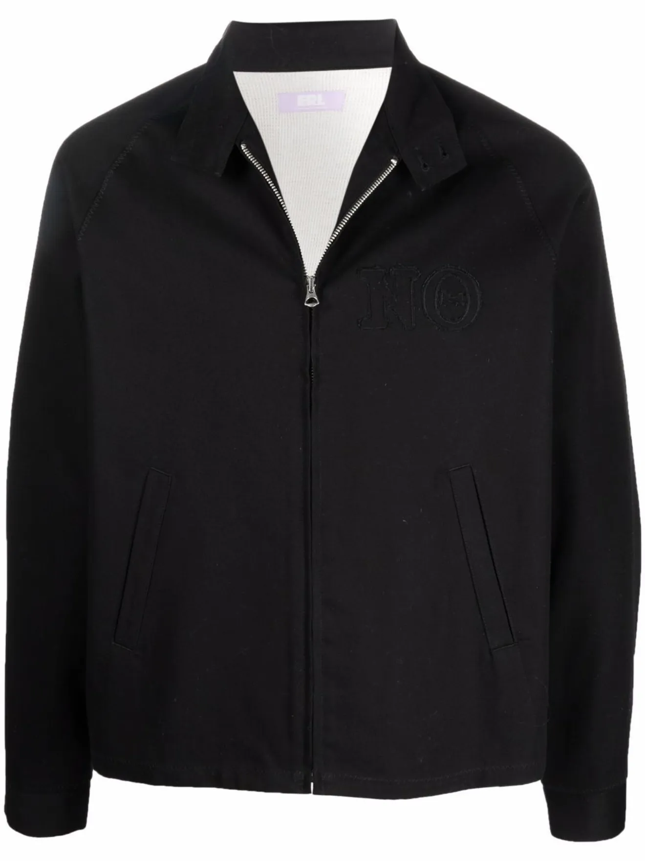 black cotton bomber jacket