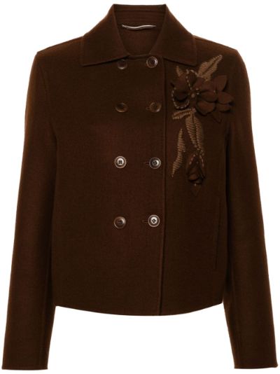 Ermanno Scervino floral-appliqué double-breasted jacket | Eraldo.com EH