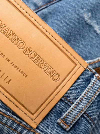 suede-trim striaght jeans | Ermanno Scervino | Eraldo.com
