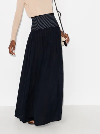 maroon cotton maxi skirt