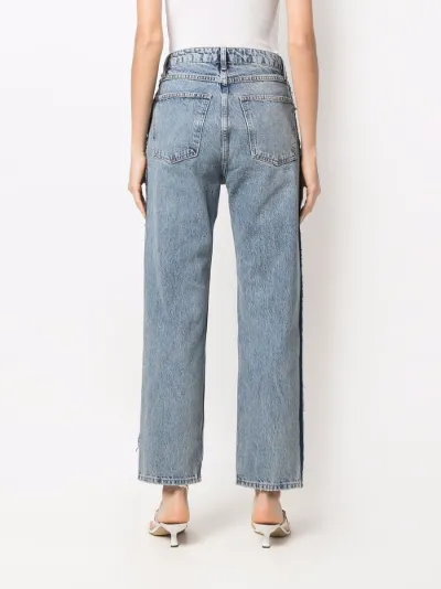 distressed-effect straight-leg jeans 