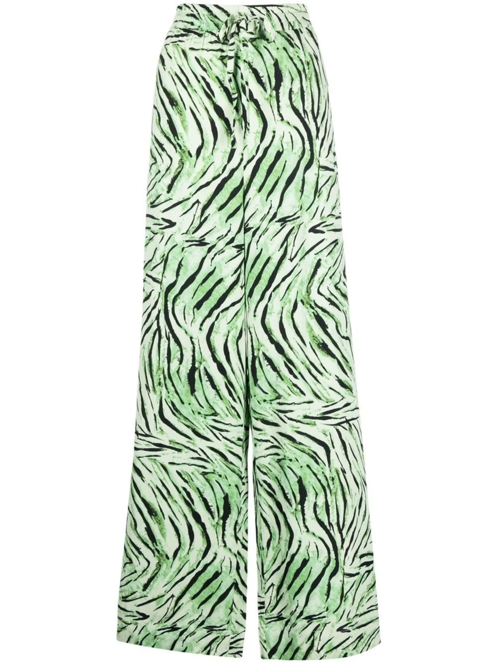 straight leg zebra print trousers