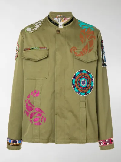Etro - embroidered insert safari jacket