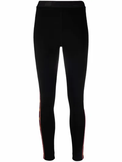 high-waisted ribbon stripe leggings 