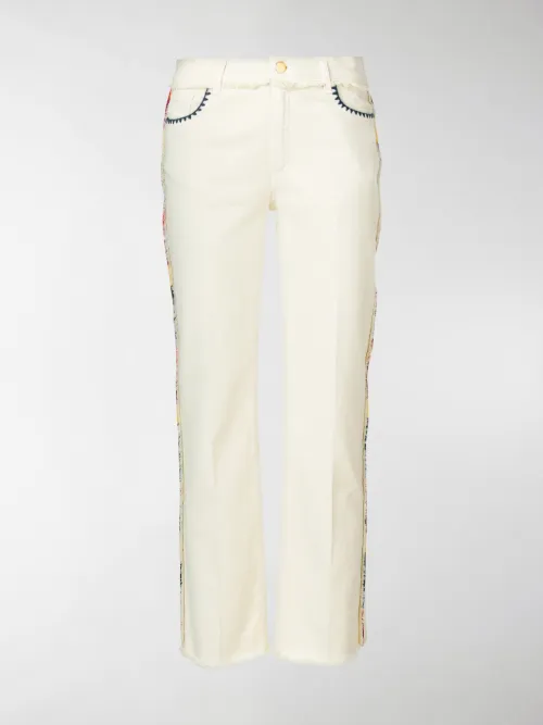 Etro - Jeans ricamati a gamba dritta