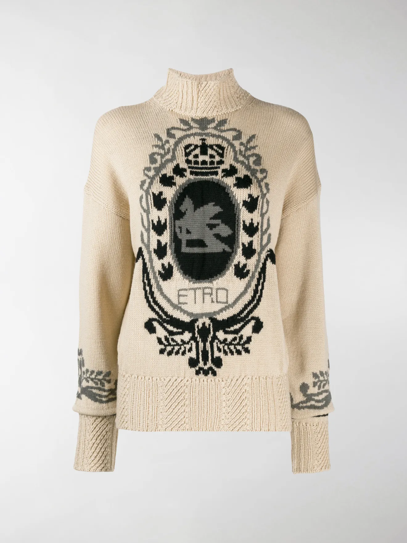 Maglieria Etro Donna | Maglione In Lana Floreale Rosso — DIRECTORYHAPPY