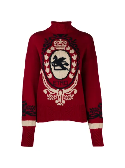 Etro Autunno Inverno 20/21 maglione con collo alto beige - 1M507 9672 800