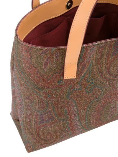 paisley print tote bag