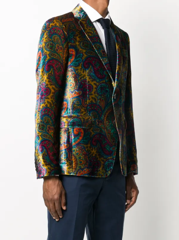 paisley-print velvet blazer | ETRO | Eraldo.com