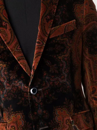 ETRO paisley-print velvet blazer | Eraldo.com US