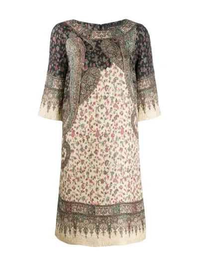 paisley shift dress