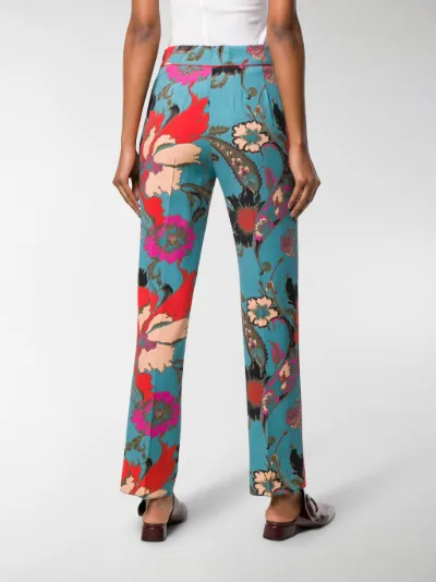 ETRO Pantaloni con stampa a fiori blu | MODES