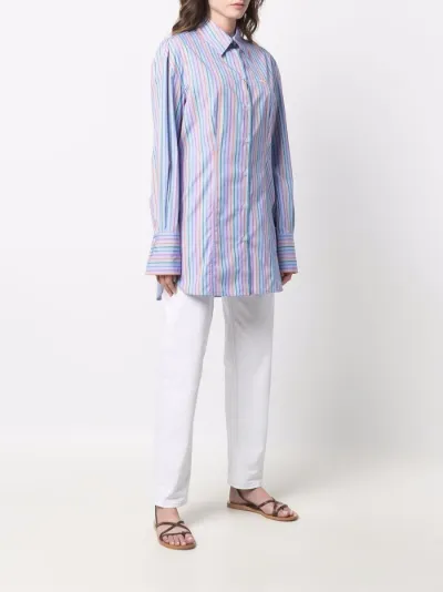 stripe-print button-up shirt | ETRO 