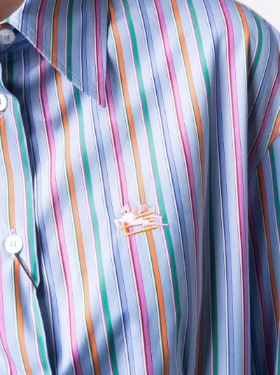 stripe-print button-up shirt | ETRO 