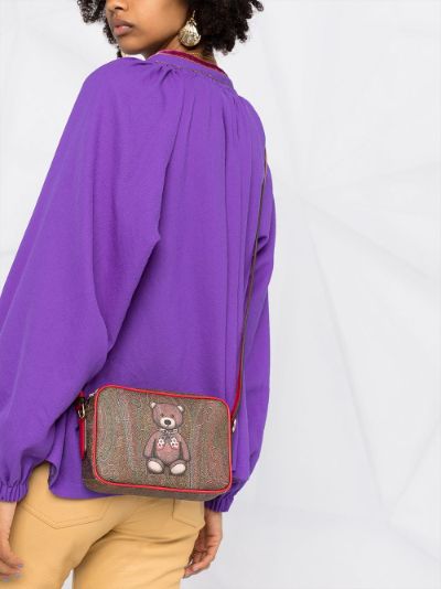 Mauve Teddy Bear Belt Bag