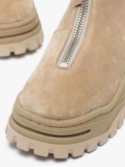 Eytys Beige Raven zip-up ankle boots 