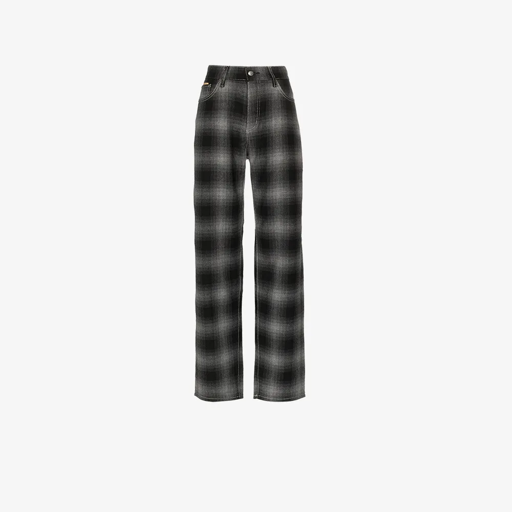 tartan high waisted pants