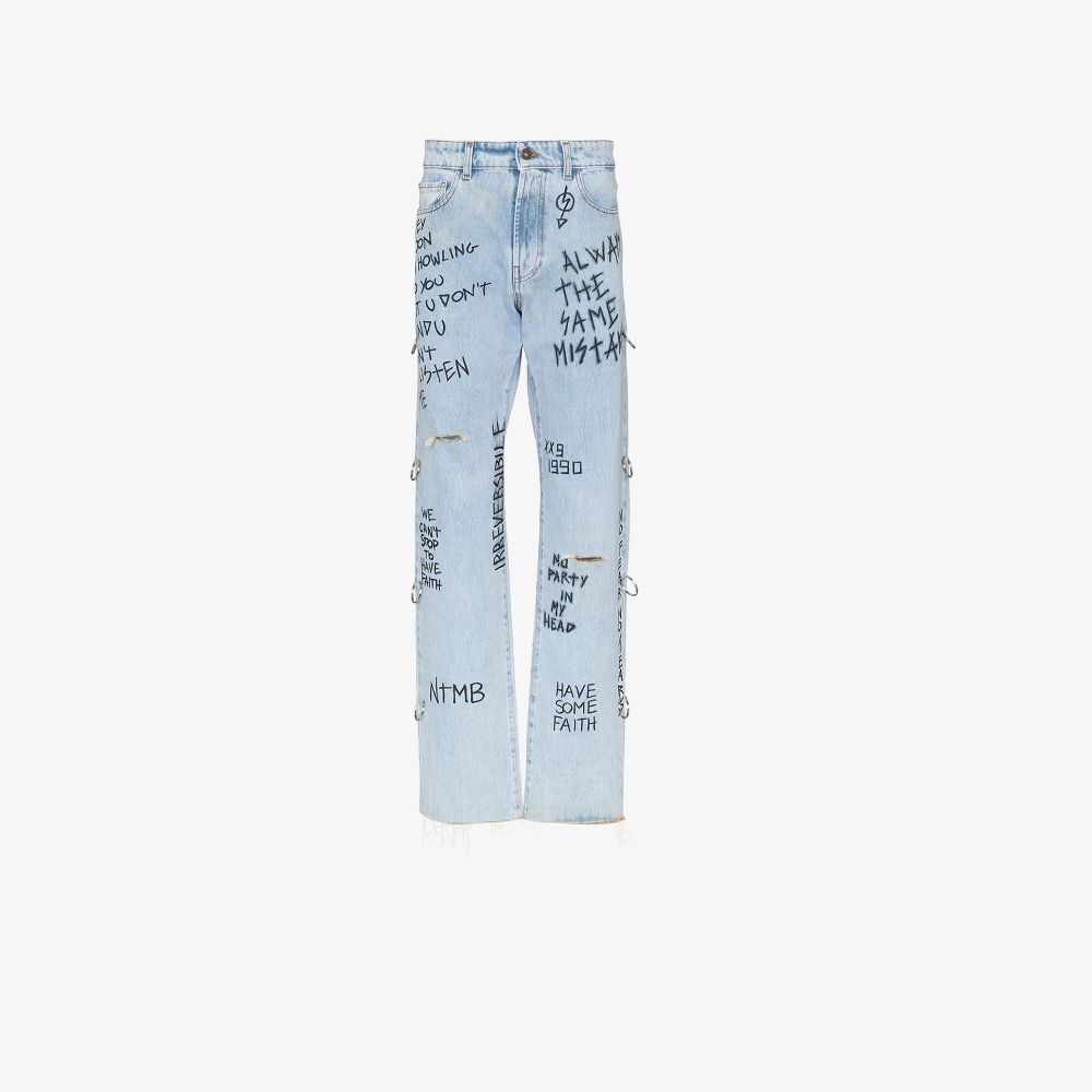 Faith Connexion graffiti print jeans | Browns