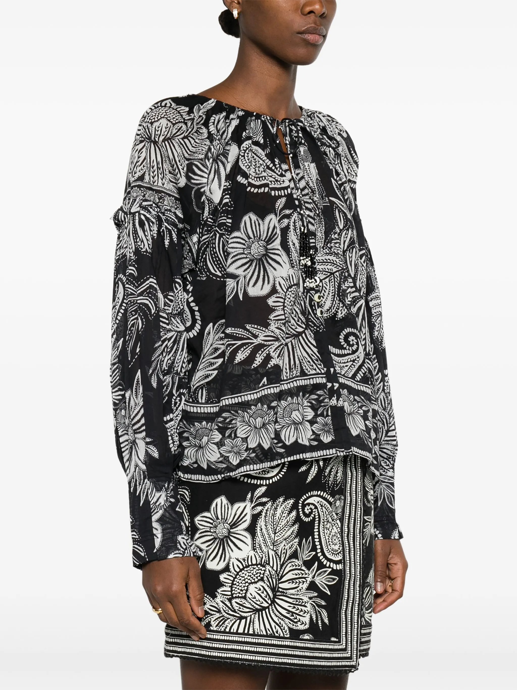 FARM Rio Bloom paisley-print cotton blouse | Eraldo.com US