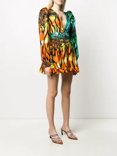 tropical cocktail dress