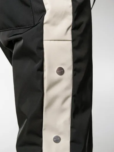 side stripe button pants