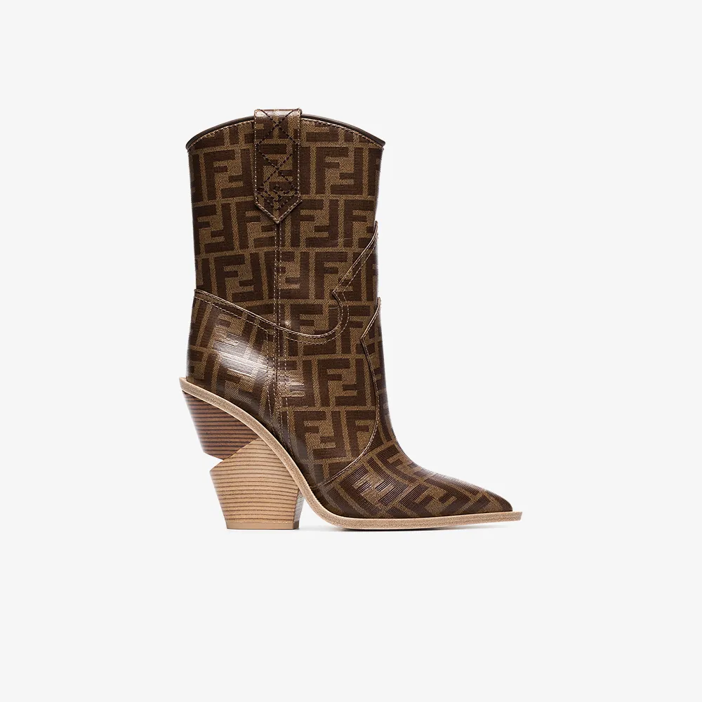 fendi black cowboy boots