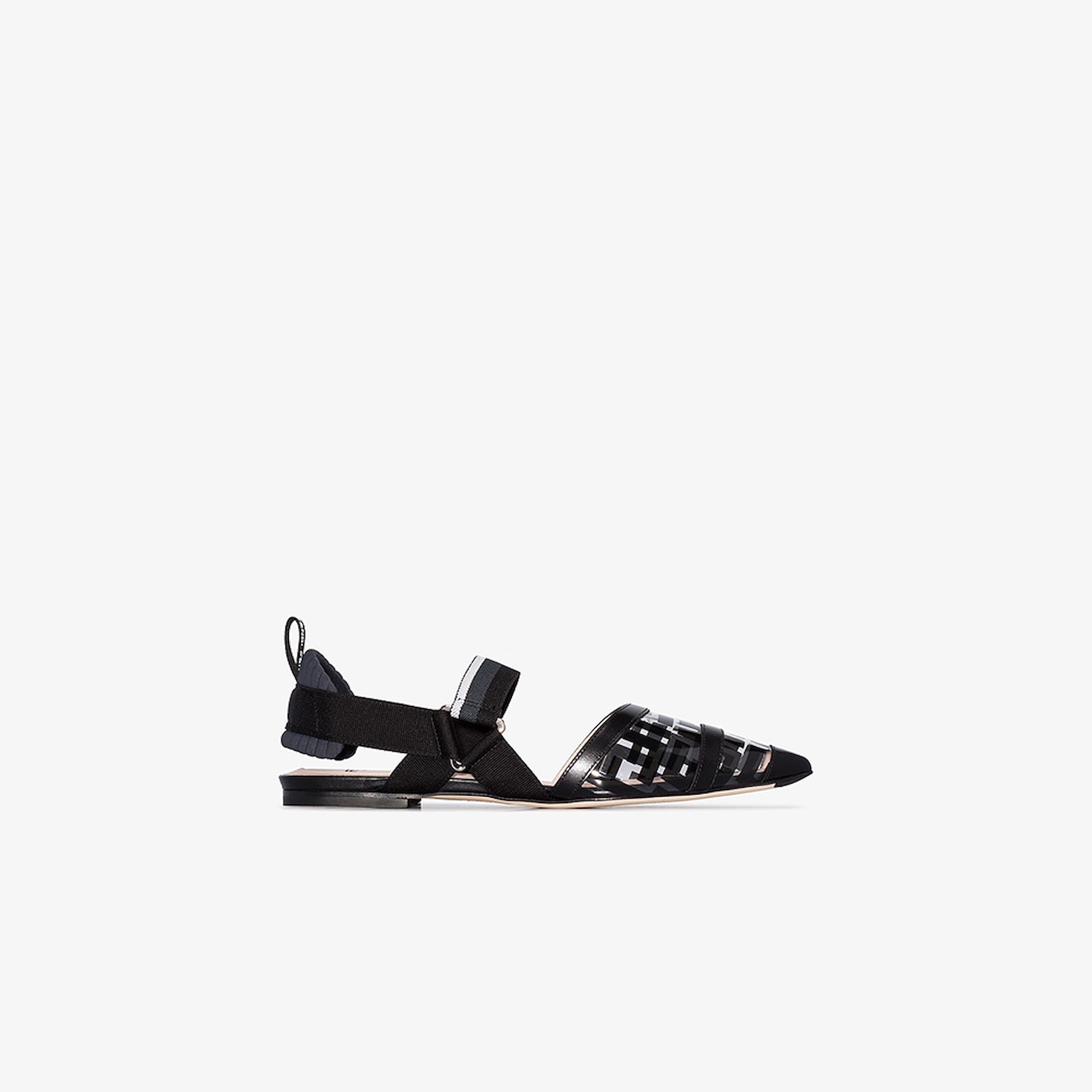fendi logo flats