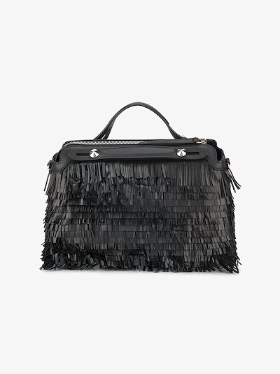 Fendi Black By The Way fringed leather Boston bag | Browns