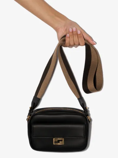 small leather camera bag