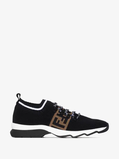 fendi women's rockoko high top knit sneakers