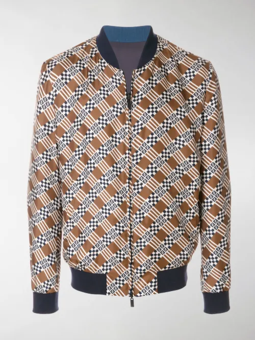 Fendi - Bomber con stampa geometrica