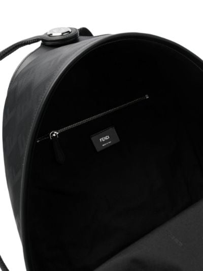 Fendi black leather online backpack