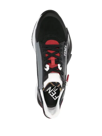 black chunky lace up trainers
