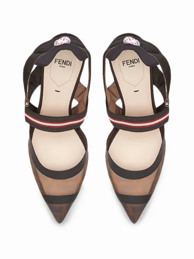 FENDI Colibri FF motif slingback pumps Eraldo FK