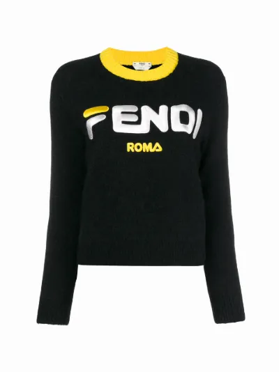 black and yellow fendi sweater