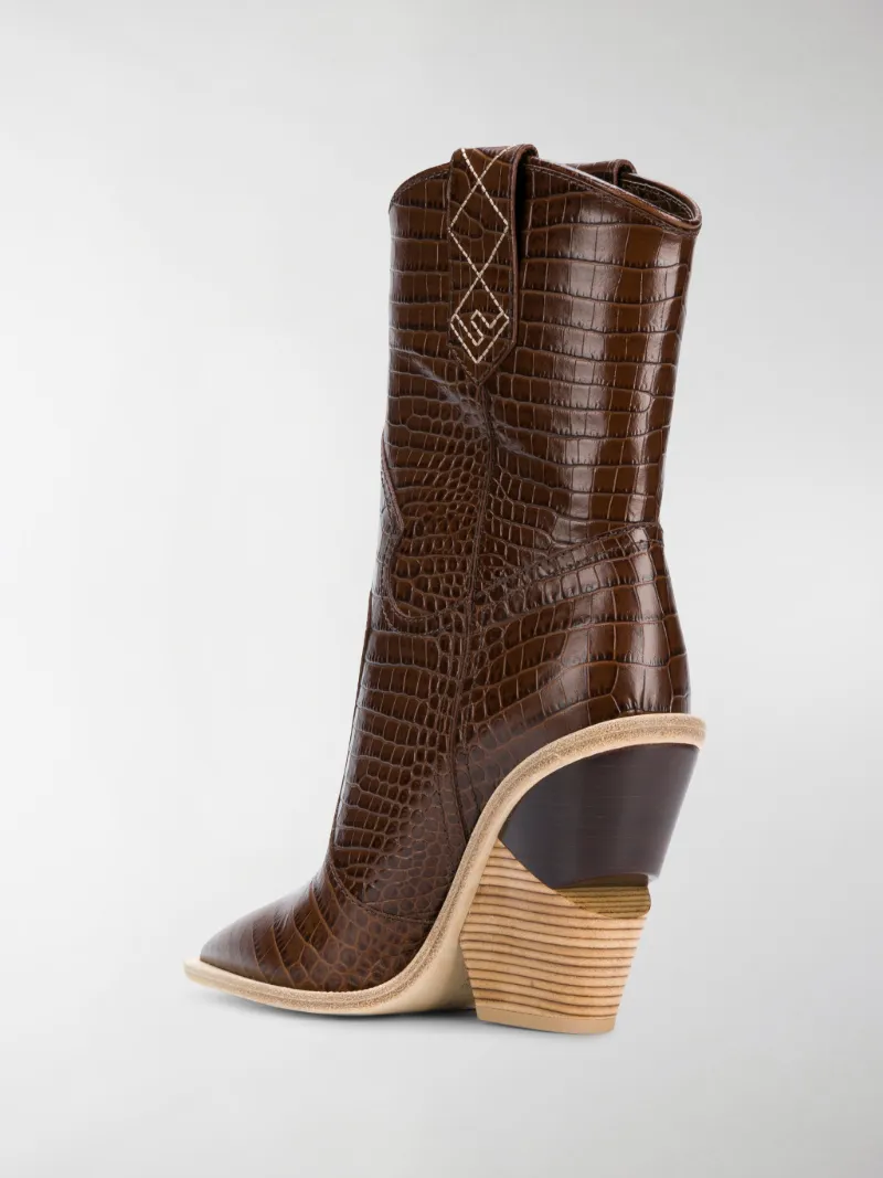 fendi pointed toe cowboy booties