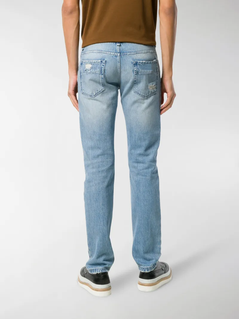 ripped jeans with lining underneath