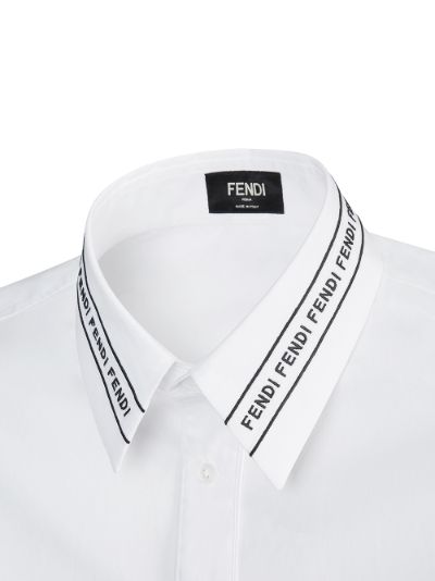 embroidered logo collar shirt | FENDI | Eraldo.com US