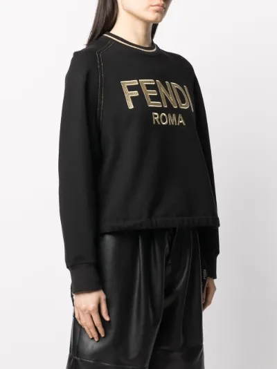 Fendi black hotsell cotton sweatshirt