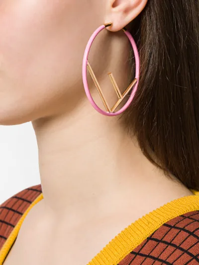fendi logo hoops