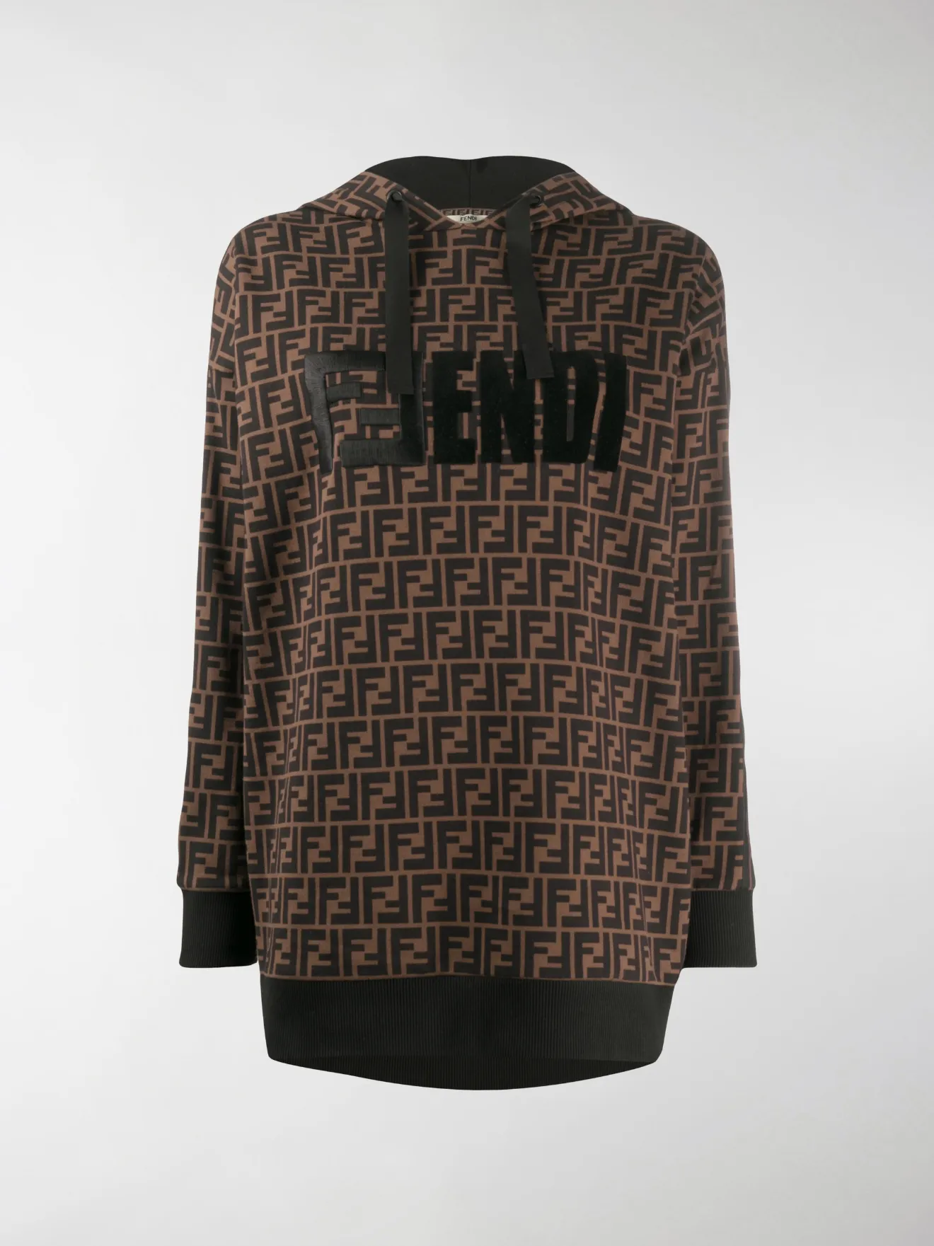 Fendi Felpa FF con stampa marrone | MODES