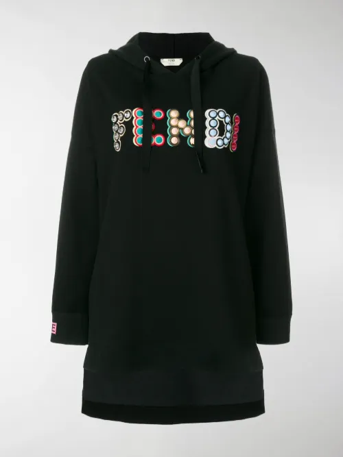 Fendi - Felpa maxi decorata