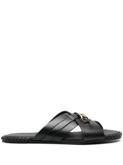 Fendi leather online slides