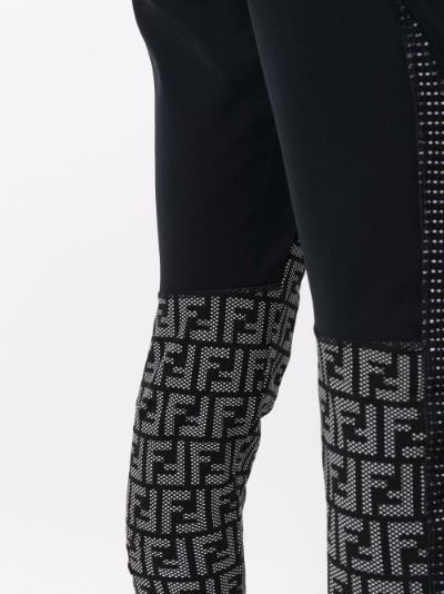 Fendi Black Jersey Logo Pattern Printed Leggings L Fendi | The Luxury Closet