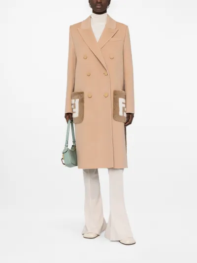 Fendi coat with fur pockets hotsell