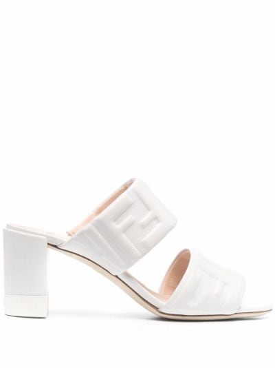 Fendi block hot sale heel sandals